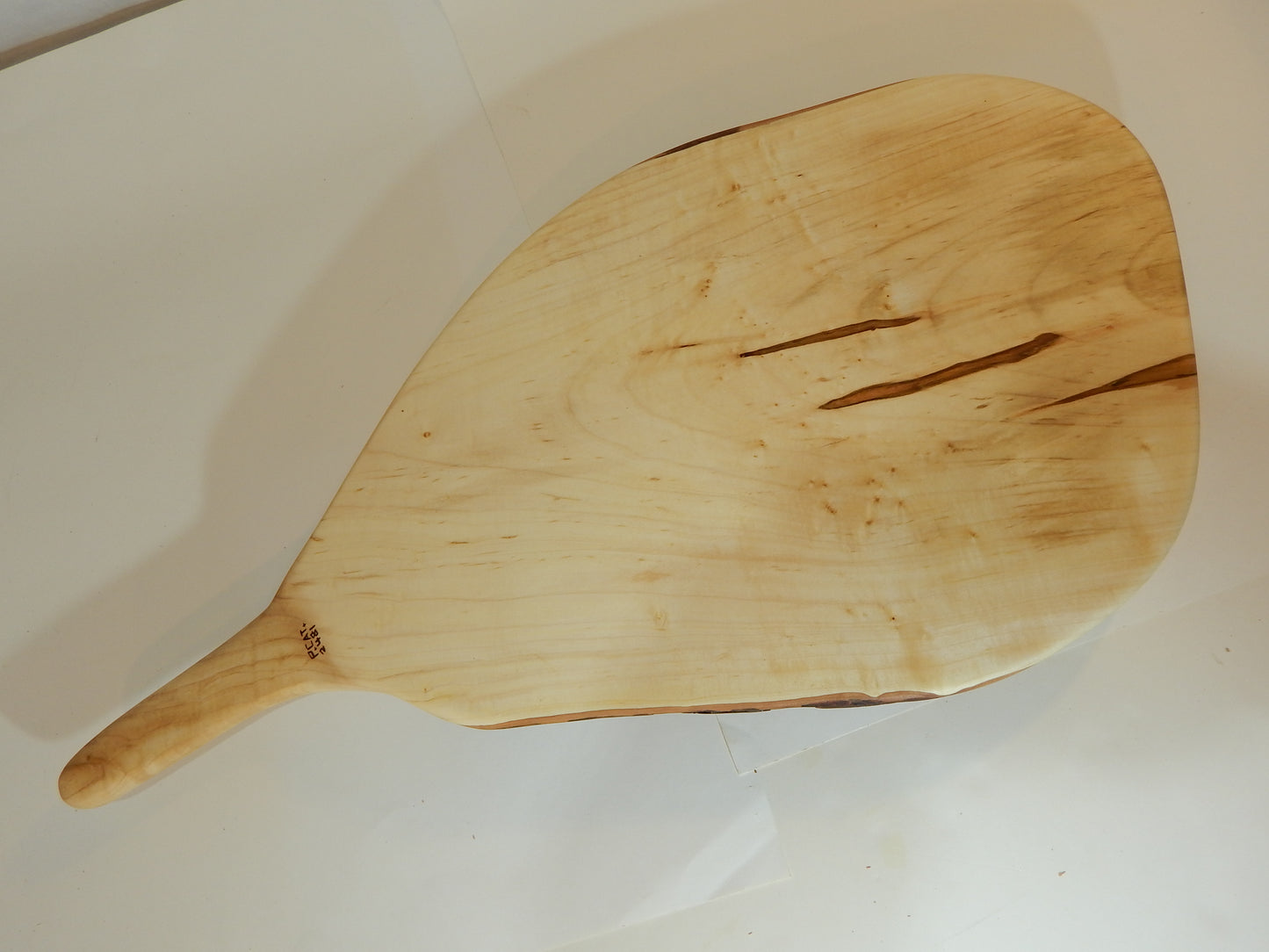 Large Ambrosia Maple Charcuterie / Cutting Board, Live Edge Bark