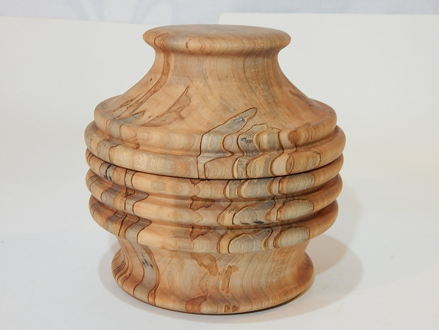 Maple Bowl with Lid, Handmade Lathe Turned Box, Artisan Crafted