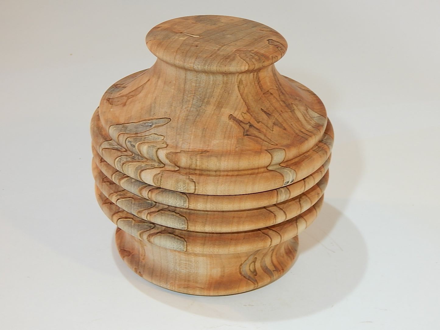 Maple Bowl with Lid, Handmade Lathe Turned Box, Artisan Crafted
