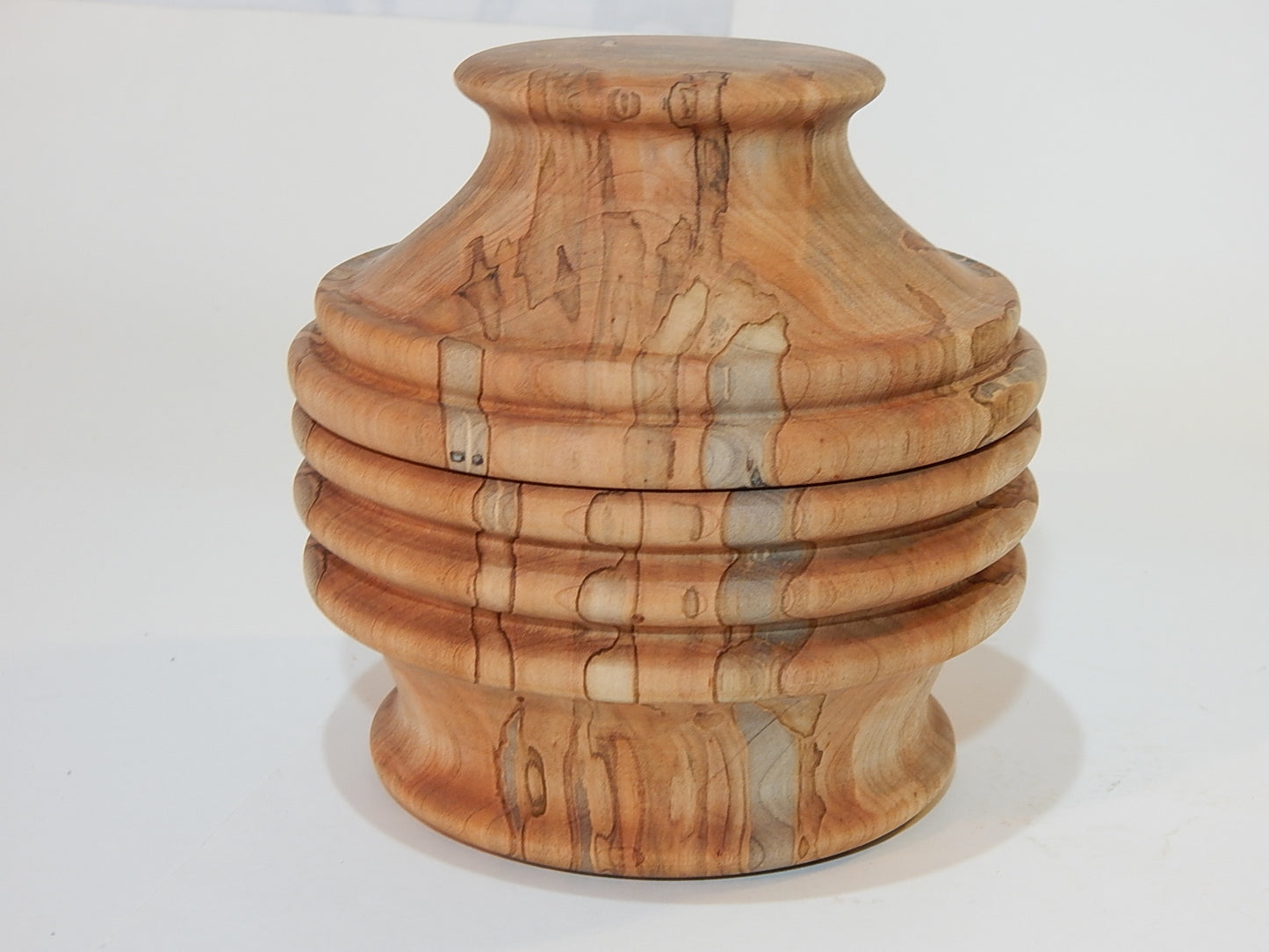 Maple Bowl with Lid, Handmade Lathe Turned Box, Artisan Crafted