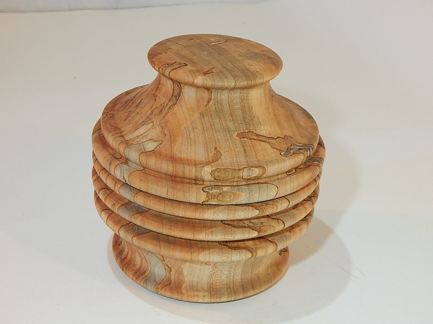 Maple Bowl with Lid, Handmade Lathe Turned Box, Artisan Crafted