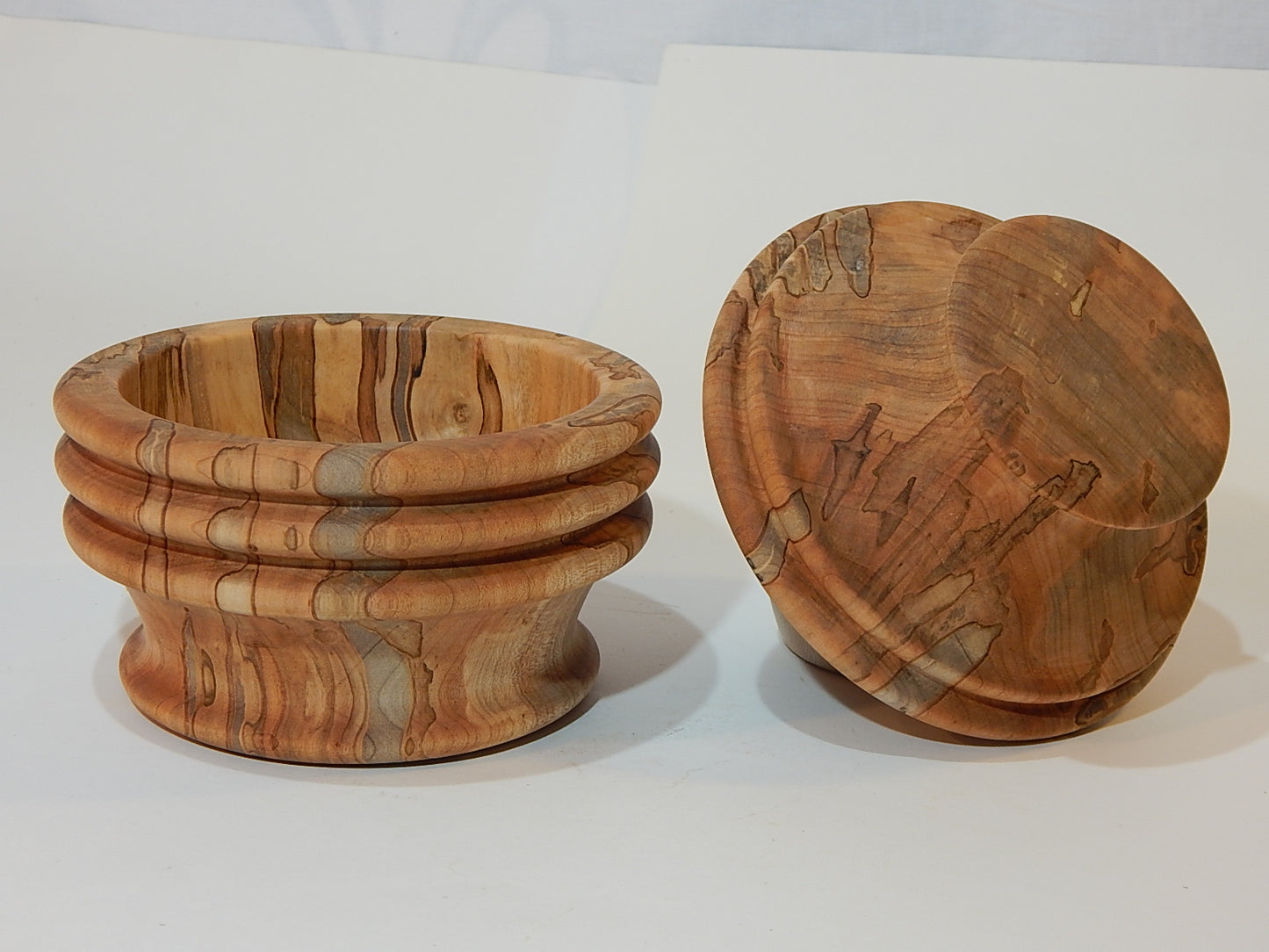 Maple Bowl with Lid, Handmade Lathe Turned Box, Artisan Crafted