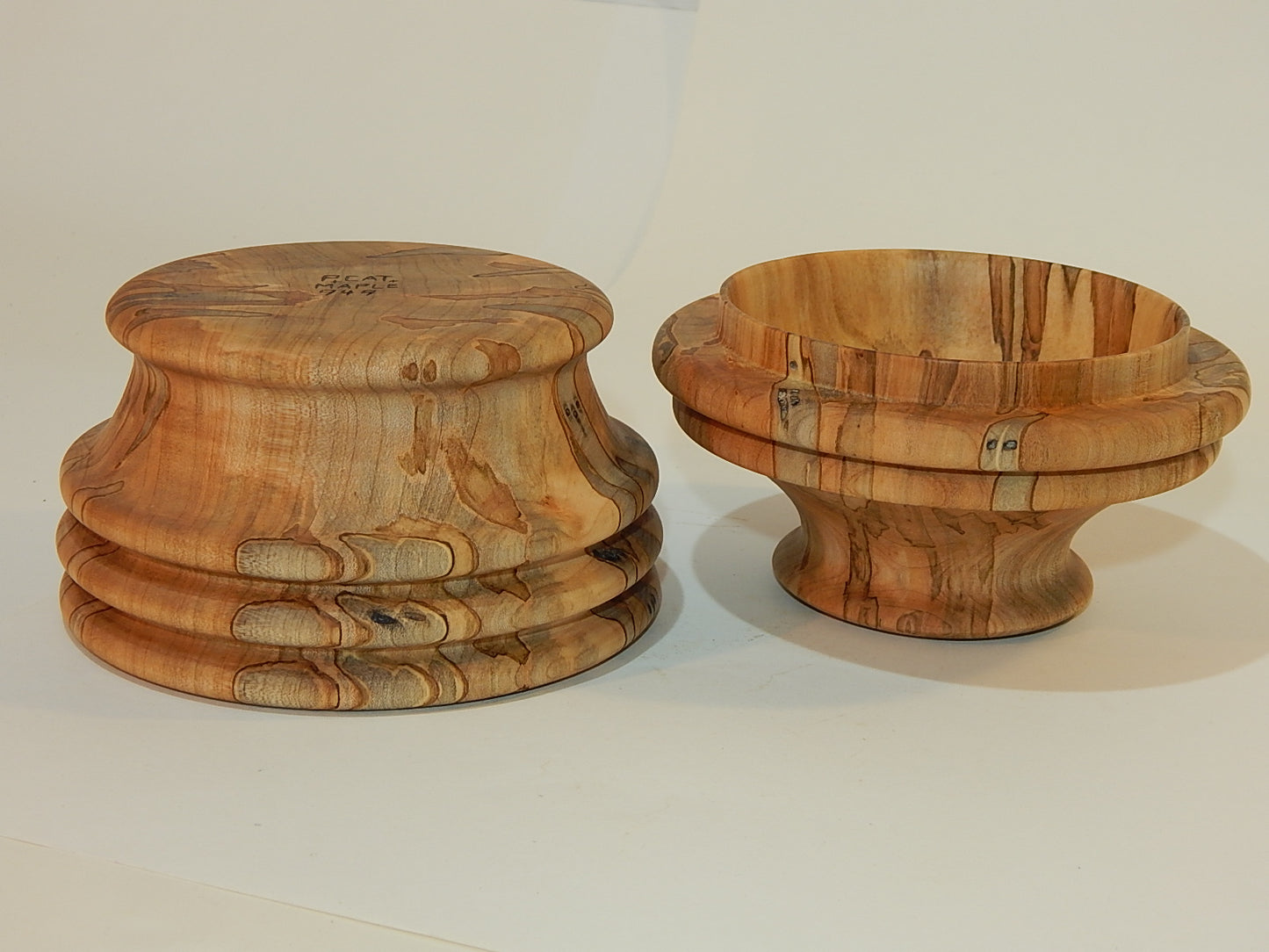 Maple Bowl with Lid, Handmade Lathe Turned Box, Artisan Crafted