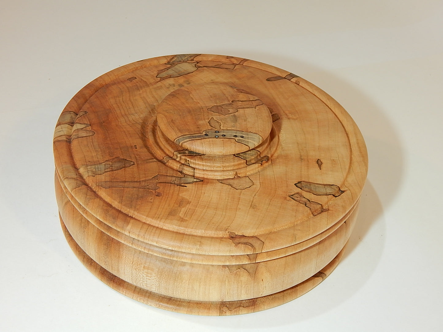 Maple Bowl with Lid, Handmade Lathe Turned Box, Artisan Crafted