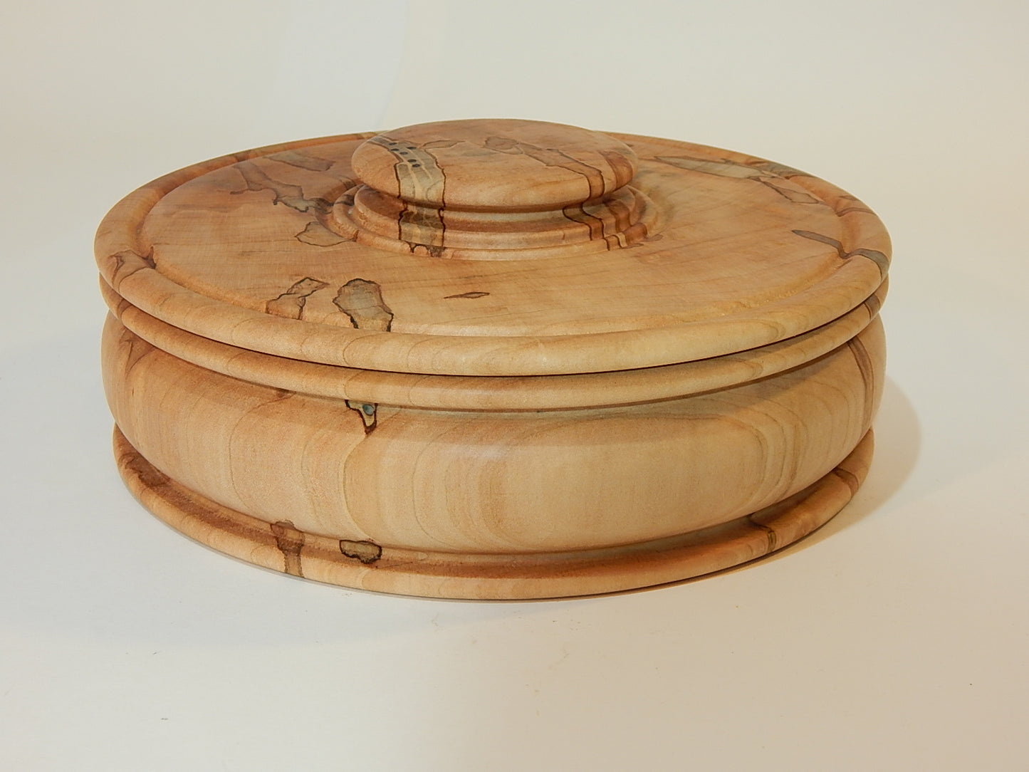 Maple Bowl with Lid, Handmade Lathe Turned Box, Artisan Crafted