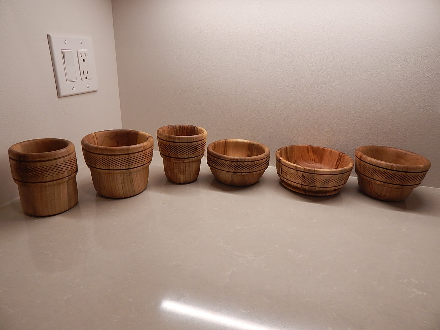 Maple 6 Bowl Set Artisan Crafted Handmade