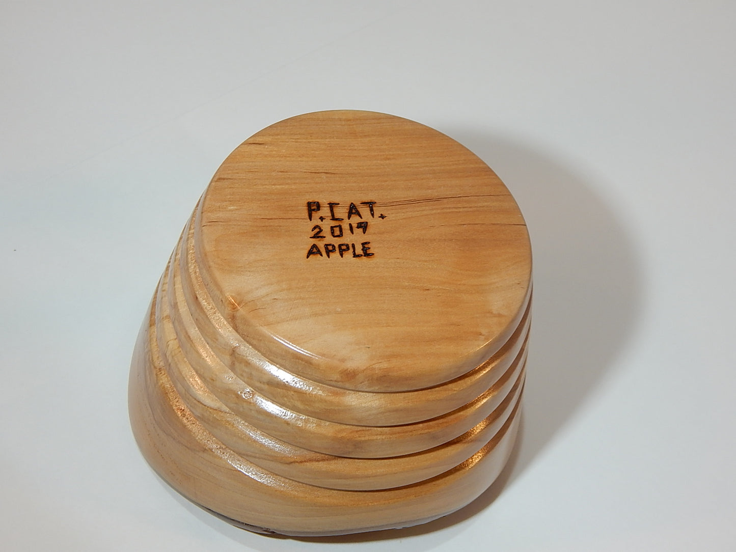 Apple Bowl, Live Bark Edge, Handmade, Lathe Turned, Artisan Crafted