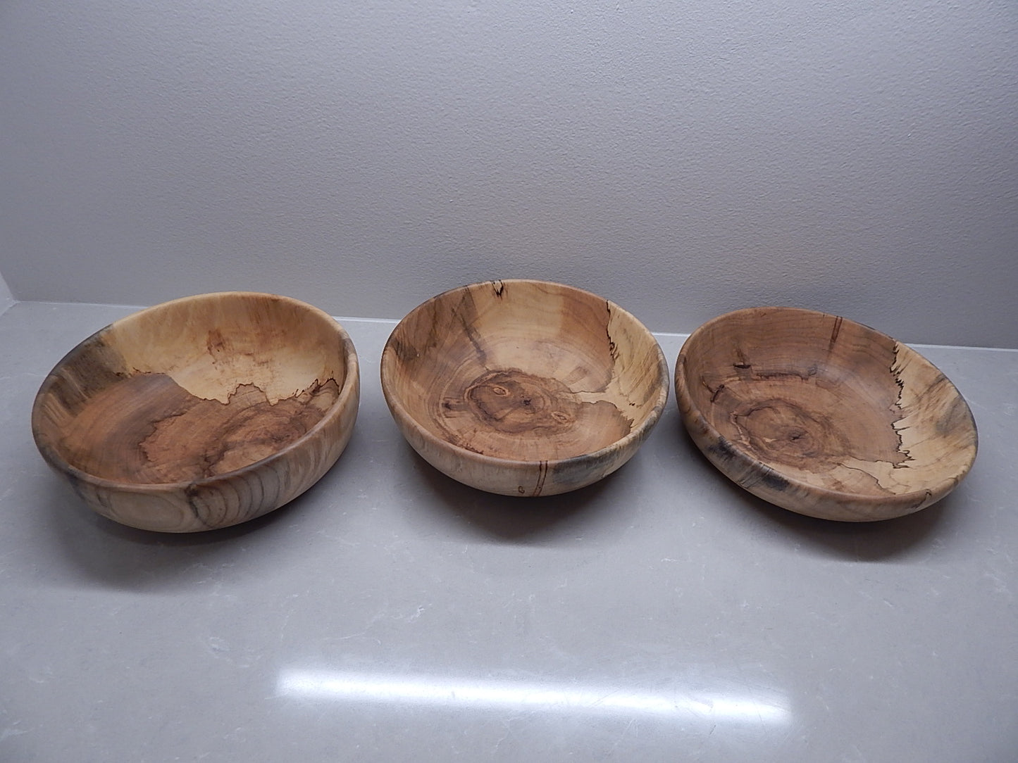 Maple Wood 5 Bowl Set, Artisan Crafted, Handmade