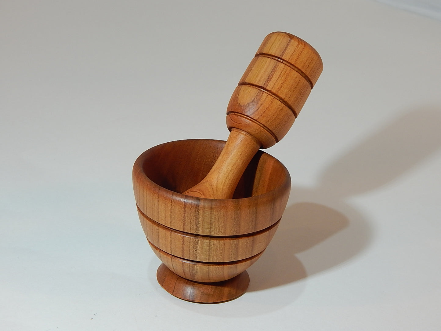 WILD CHERRY MORTAR AND PESTLE HANDMADE LATHE TURNED ARTISAN CRAFTED