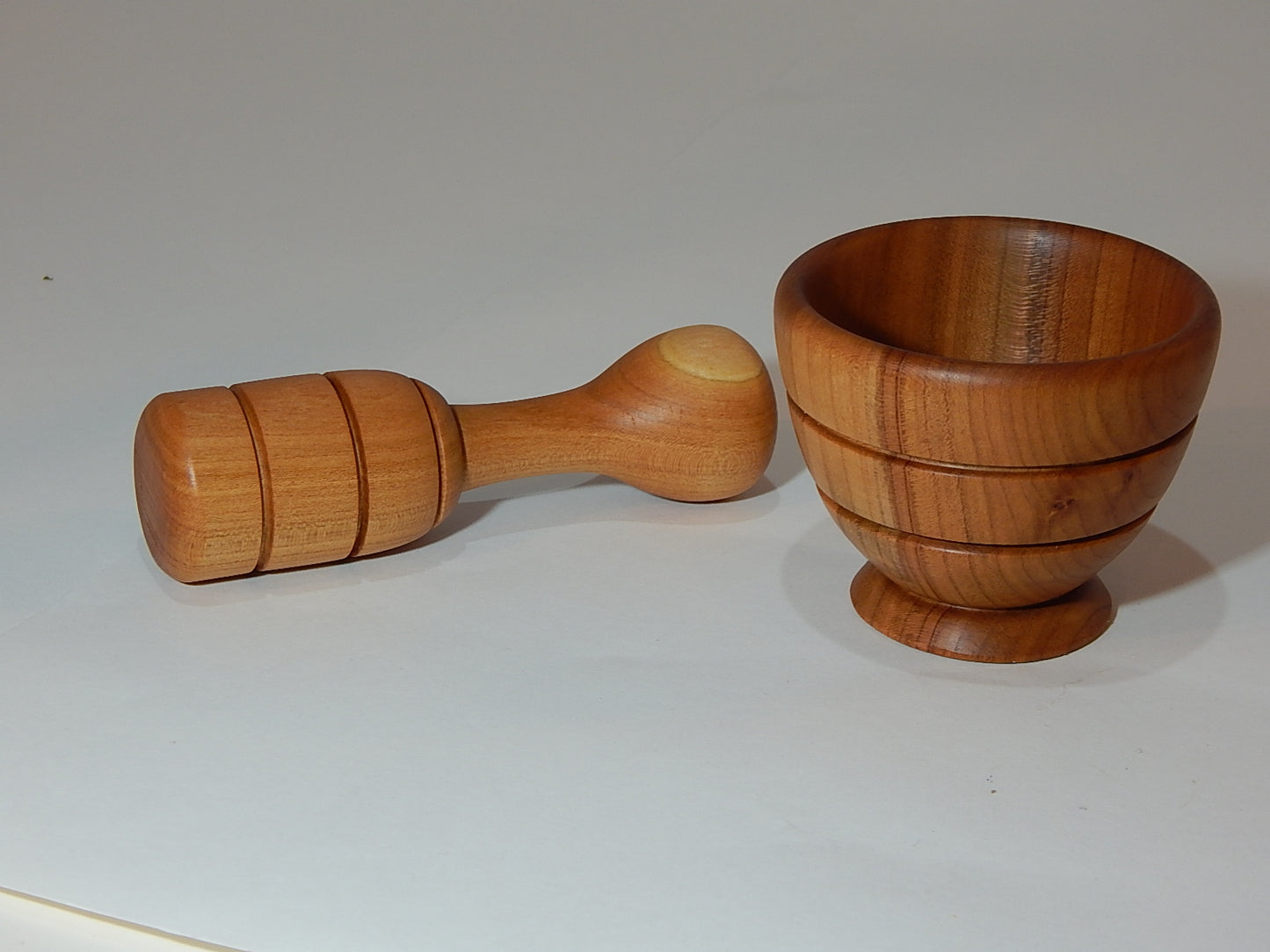 WILD CHERRY MORTAR AND PESTLE HANDMADE LATHE TURNED ARTISAN CRAFTED