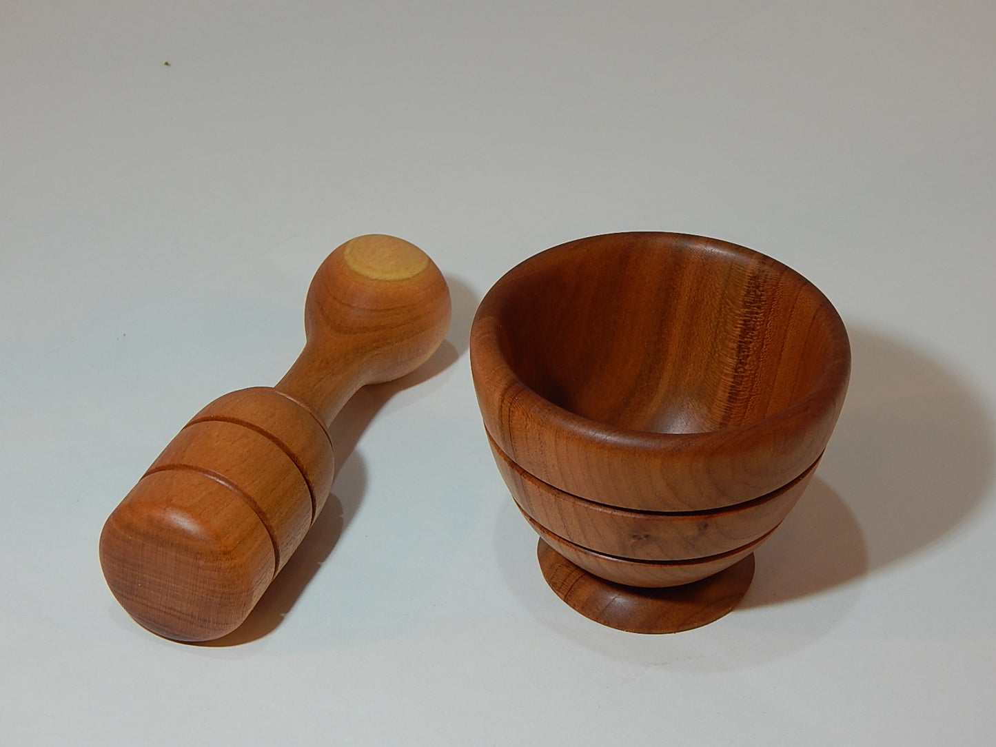 WILD CHERRY MORTAR AND PESTLE HANDMADE LATHE TURNED ARTISAN CRAFTED