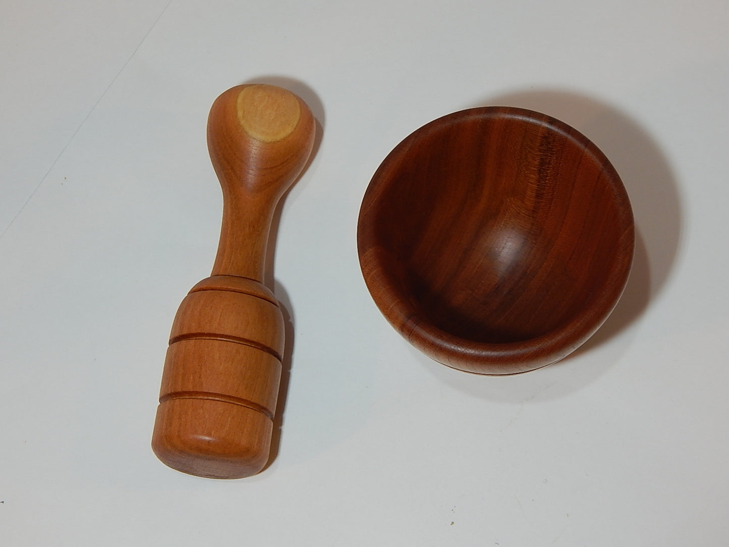 WILD CHERRY MORTAR AND PESTLE HANDMADE LATHE TURNED ARTISAN CRAFTED