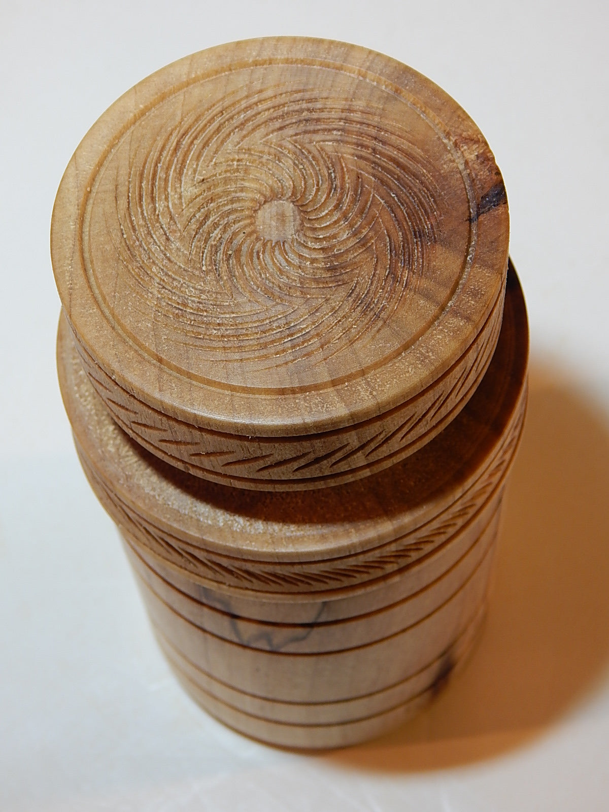 Maple Bowl with Lid, Handmade Lathe Turned Box, Artisan Crafted