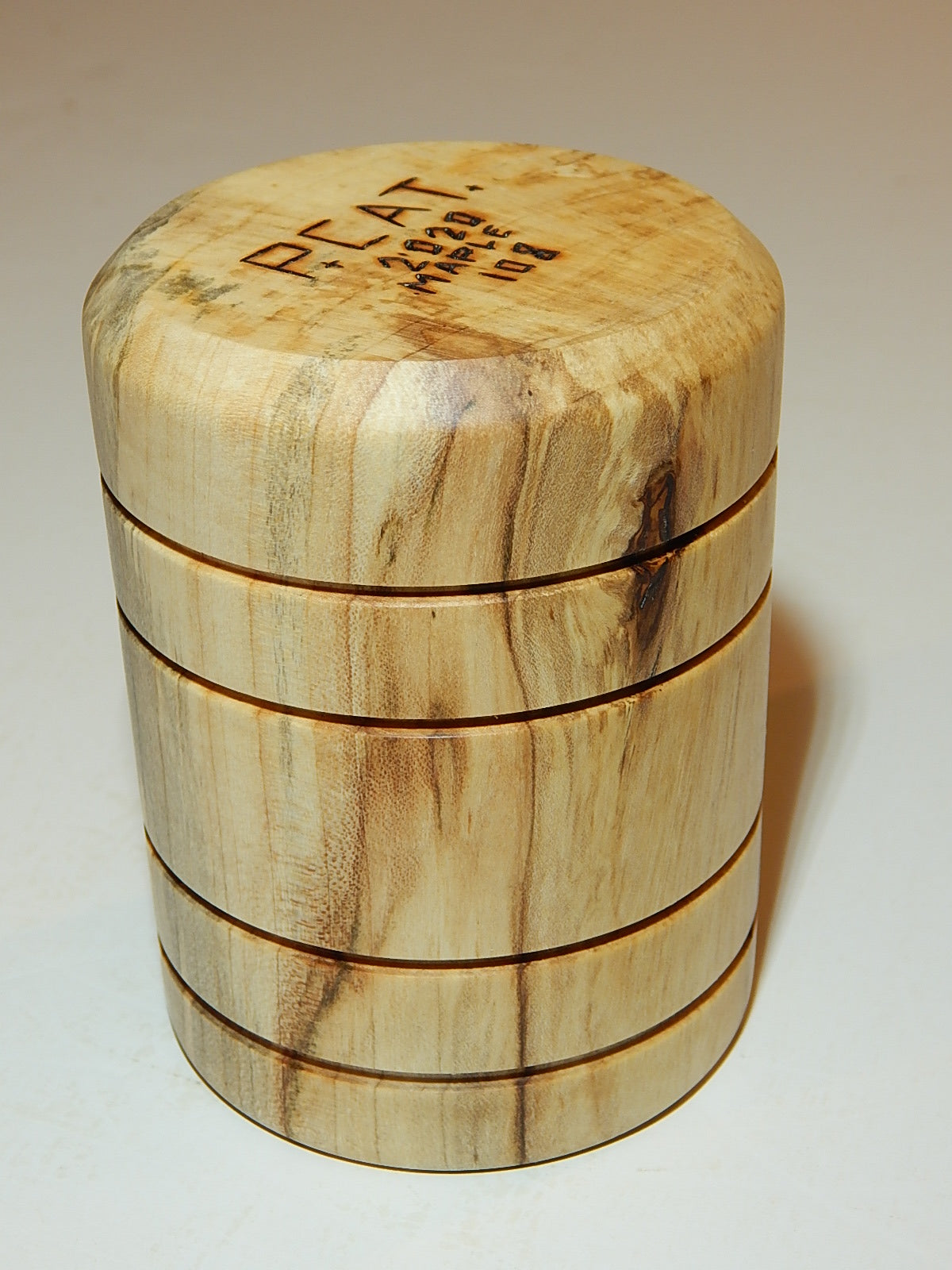 Maple Bowl with Lid, Handmade Lathe Turned Box, Artisan Crafted