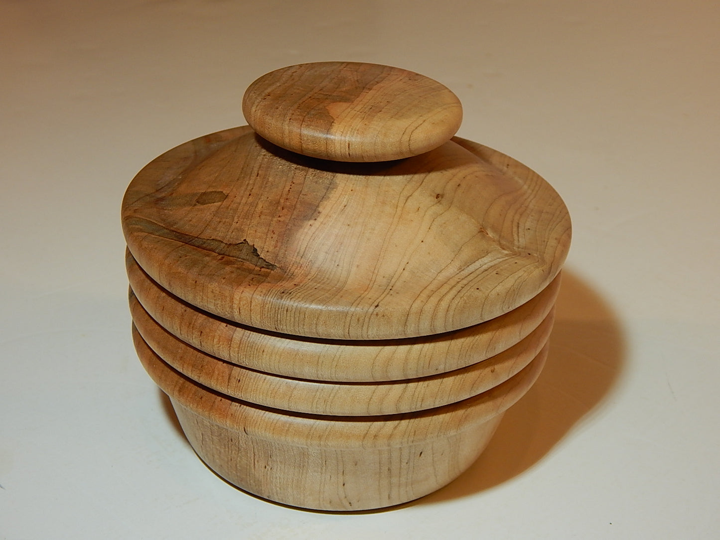 Maple Bowl with Lid, Handmade Lathe Turned Box, Artisan Crafted