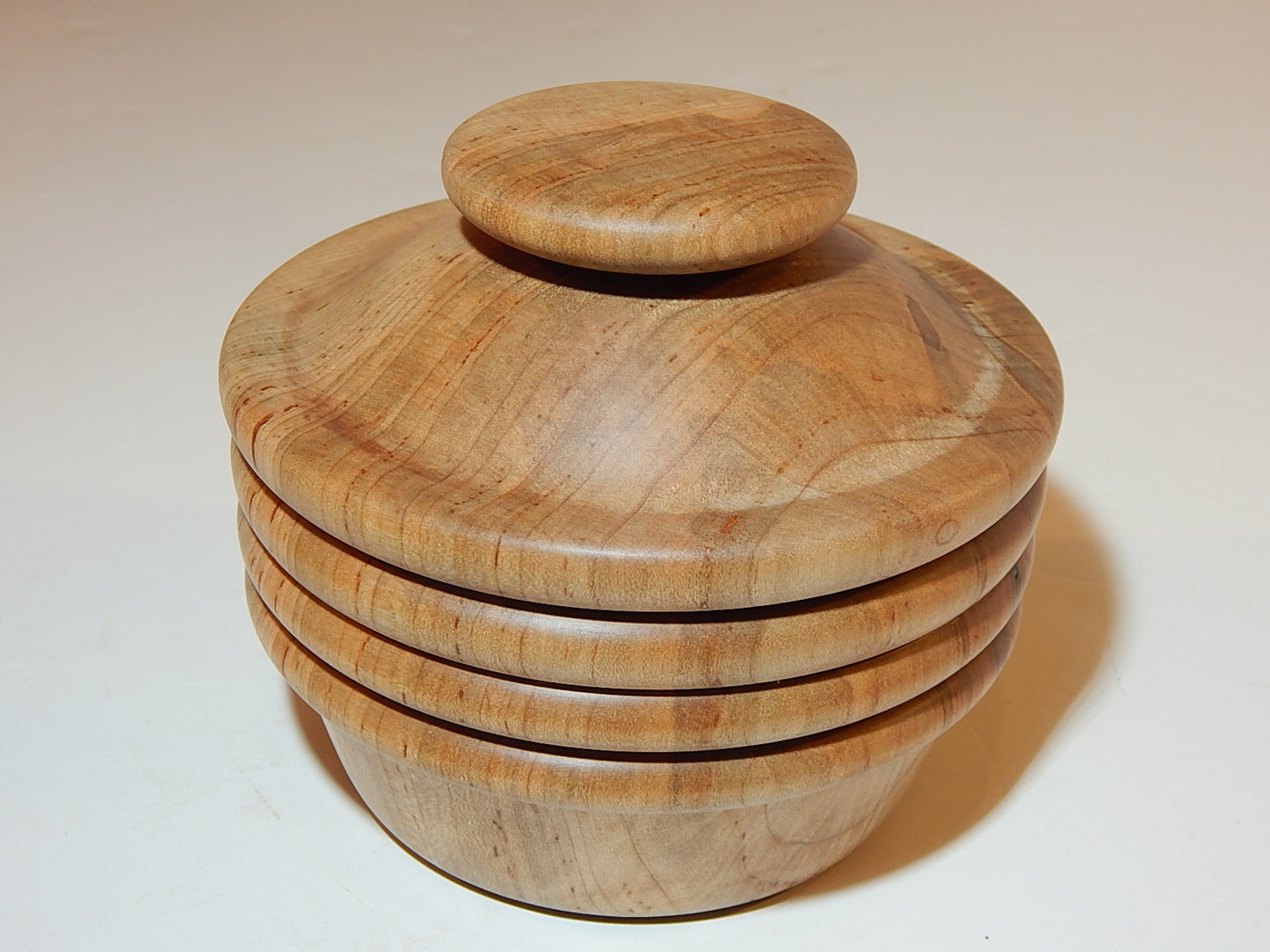 Maple Bowl with Lid, Handmade Lathe Turned Box, Artisan Crafted