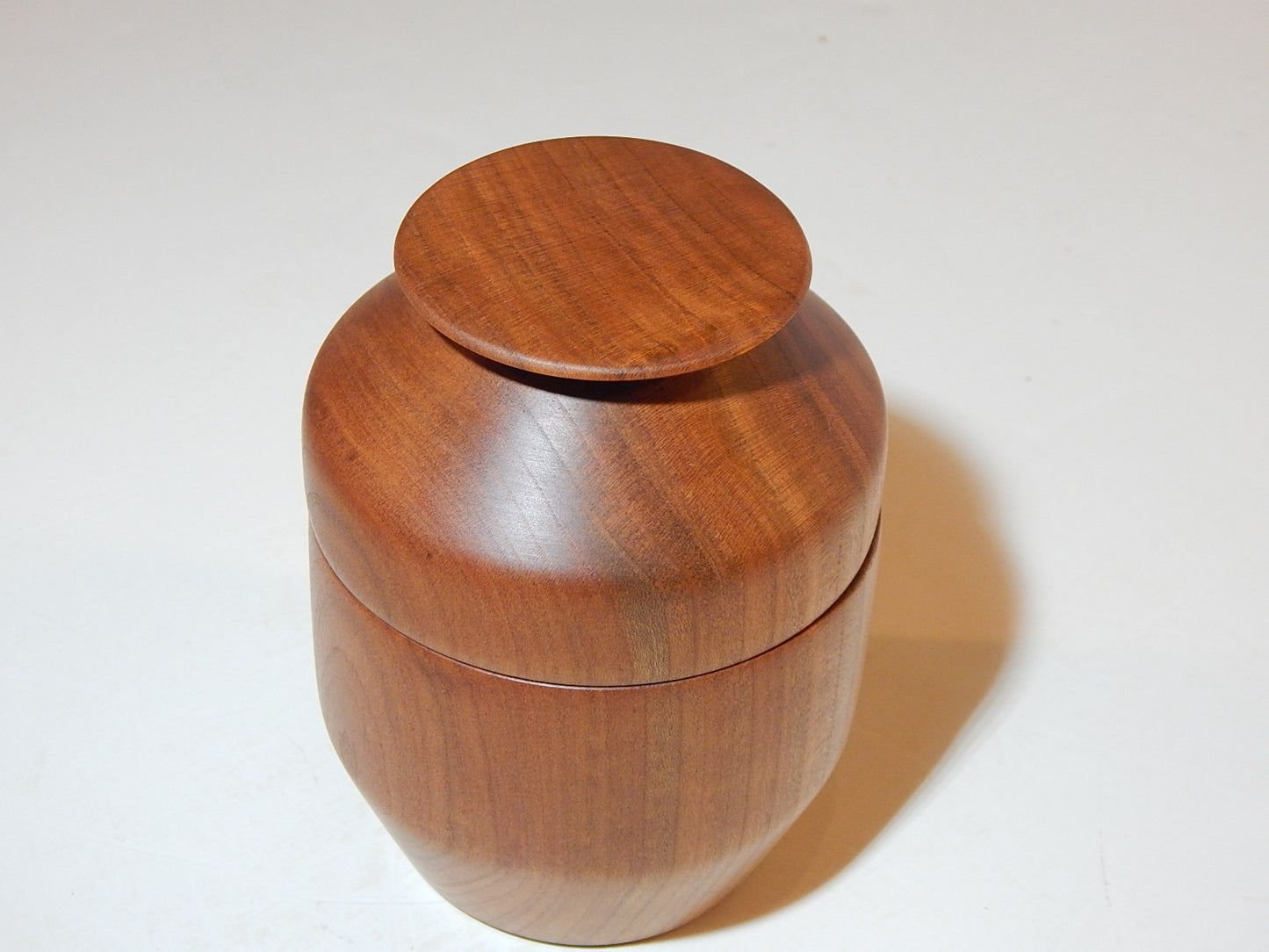 Wild Cherry Bowl with Lid, Handmade Lathe Turned Box, Artisan Crafted