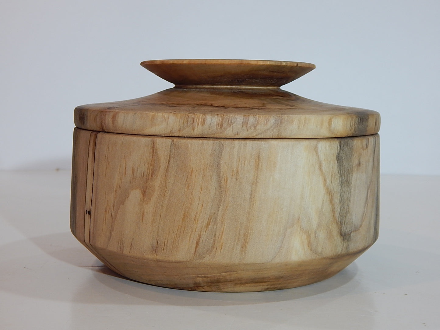 Maple Bowl with Lid, Handmade Lathe Turned Box, Artisan Crafted