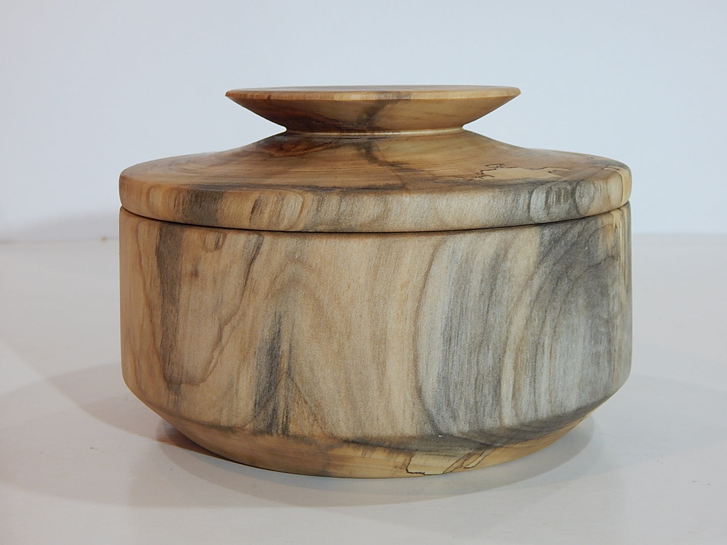 Maple Bowl with Lid, Handmade Lathe Turned Box, Artisan Crafted