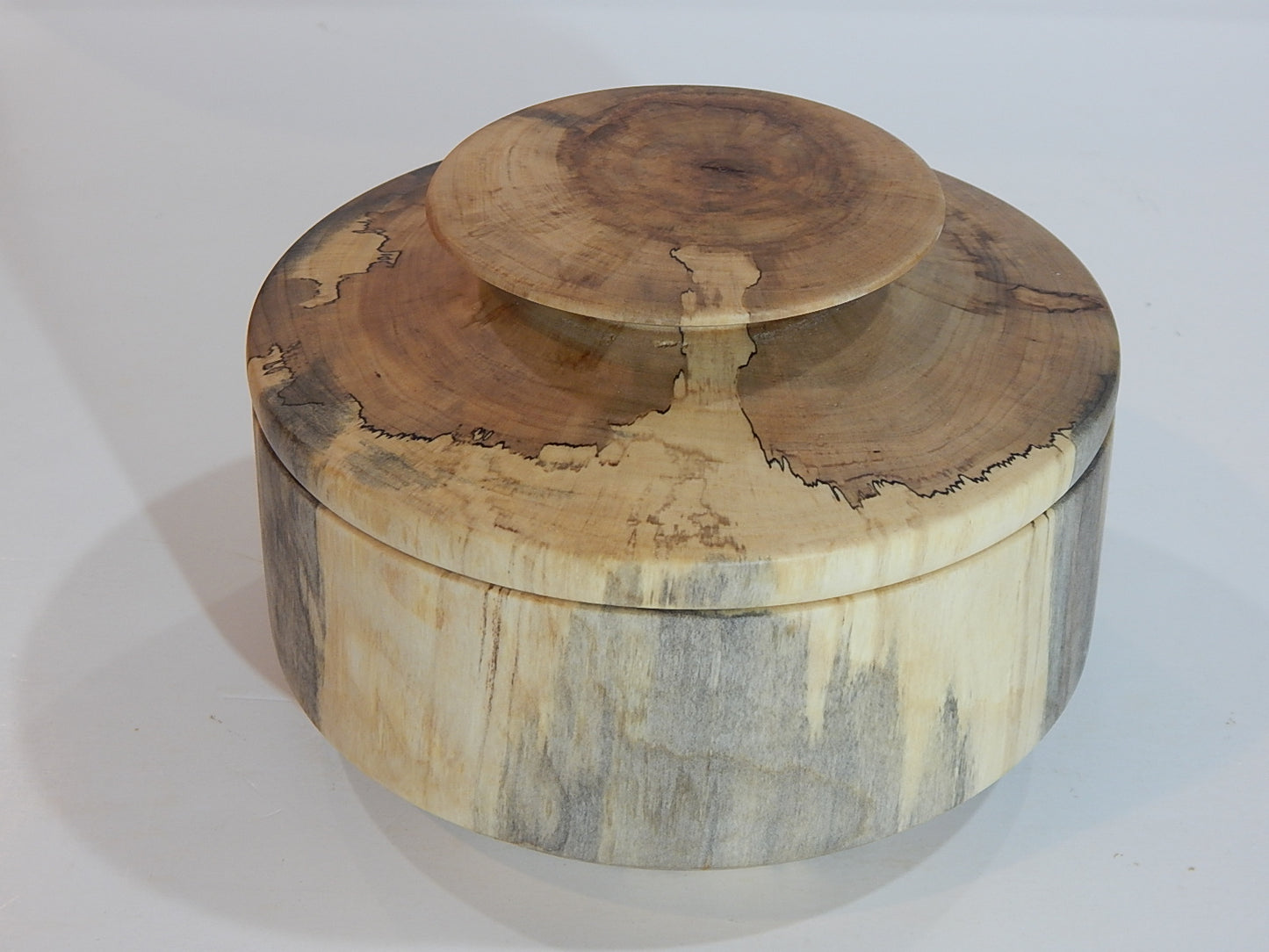 Maple Bowl with Lid, Handmade Lathe Turned Box, Artisan Crafted