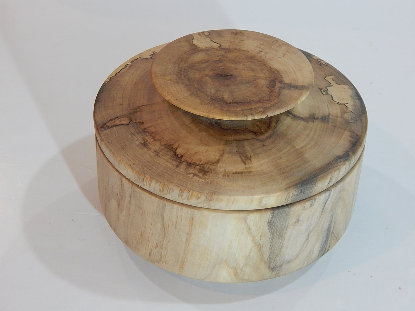 Maple Bowl with Lid, Handmade Lathe Turned Box, Artisan Crafted