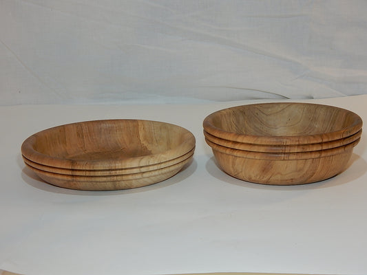 Two Maple Bowl Set, Handmade Lathe Turned, Artisan Crafted