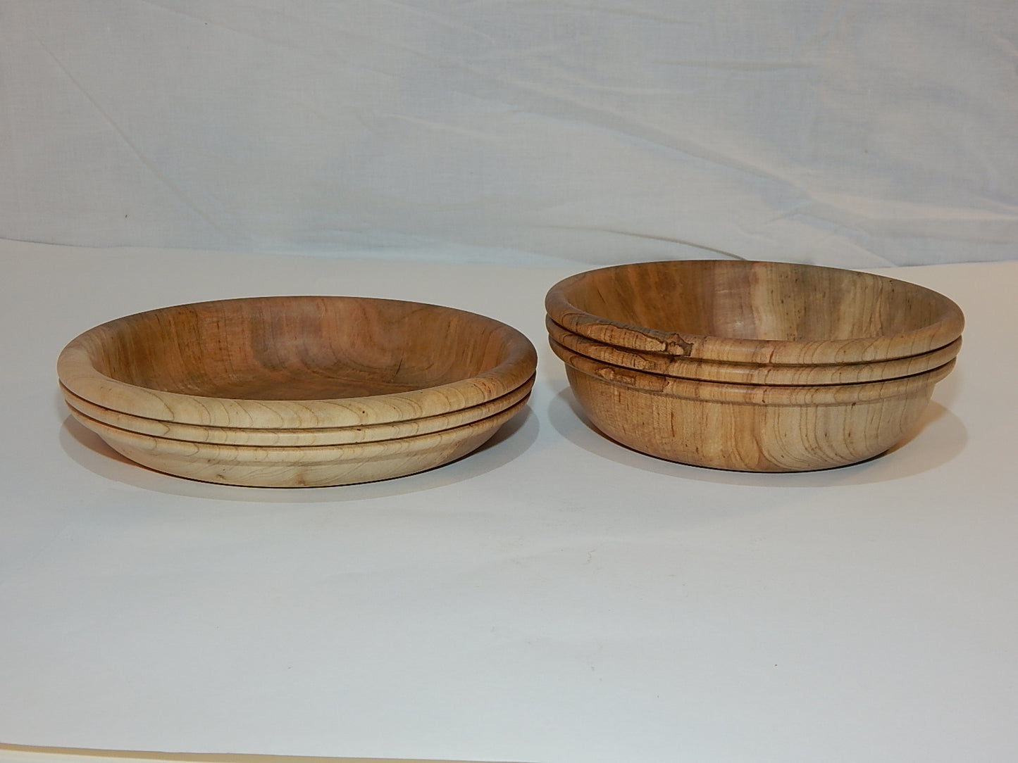 Two Maple Bowl Set, Handmade Lathe Turned, Artisan Crafted