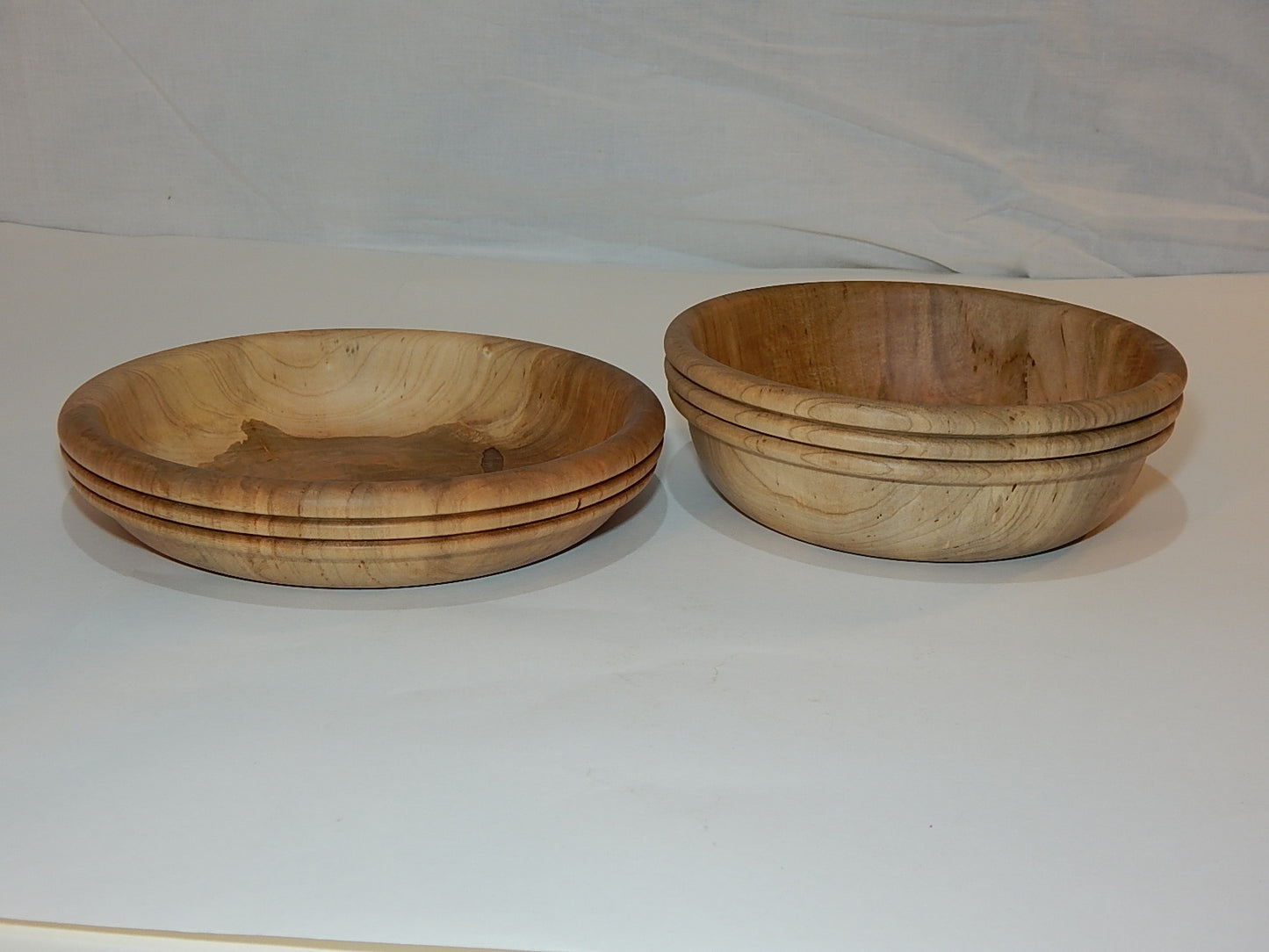 Two Maple Bowl Set, Handmade Lathe Turned, Artisan Crafted