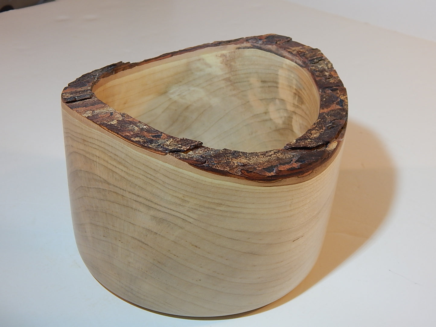 Maple Wood Bowl, Live Bark Edge, Handmade, Artisan Crafted