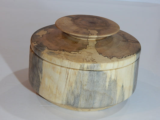 Maple Bowl with Lid, Handmade Lathe Turned Box, Artisan Crafted