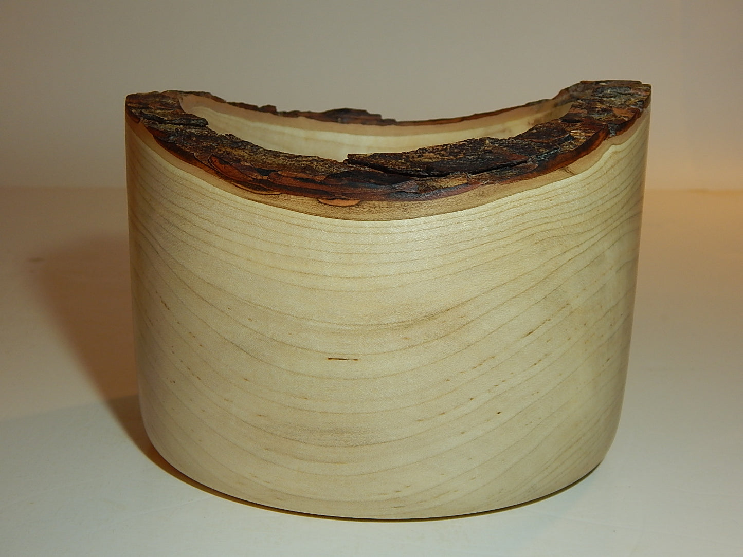 Maple Wood Bowl, Live Bark Edge, Handmade, Artisan Crafted