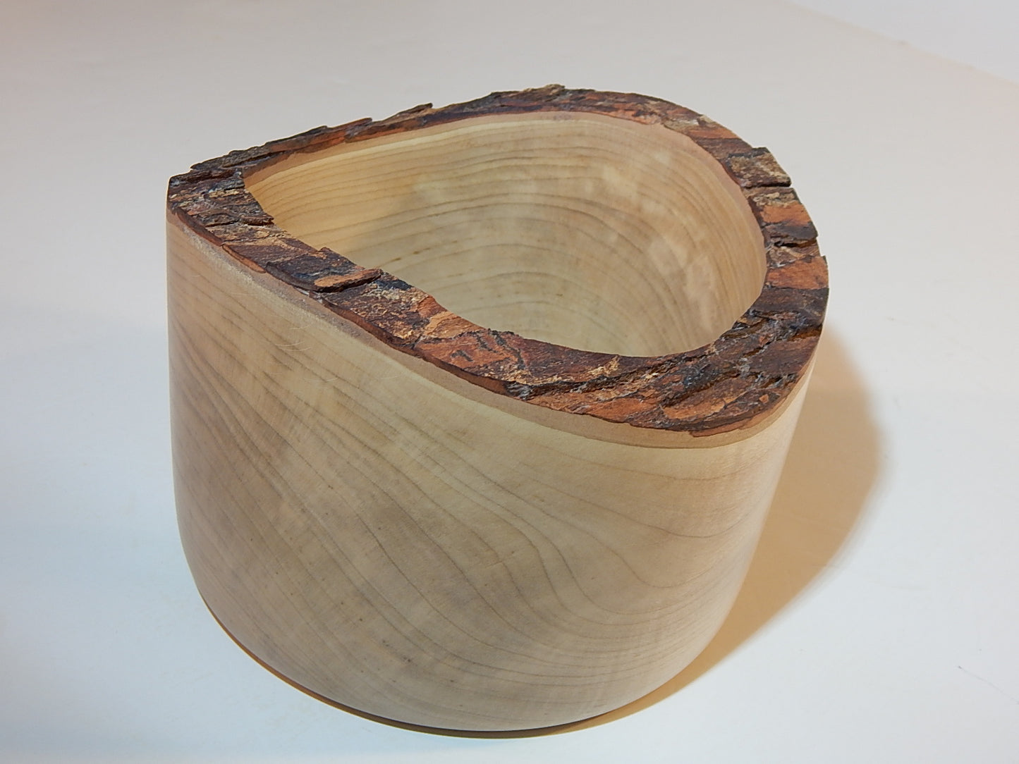 Maple Wood Bowl, Live Bark Edge, Handmade, Artisan Crafted