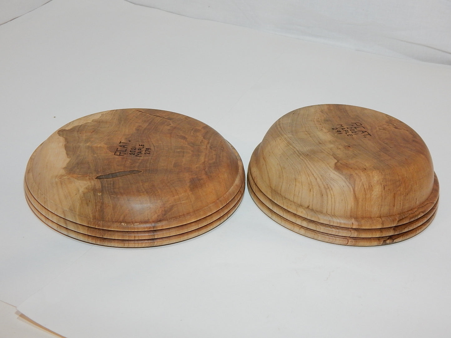 Two Maple Bowl Set, Handmade Lathe Turned, Artisan Crafted