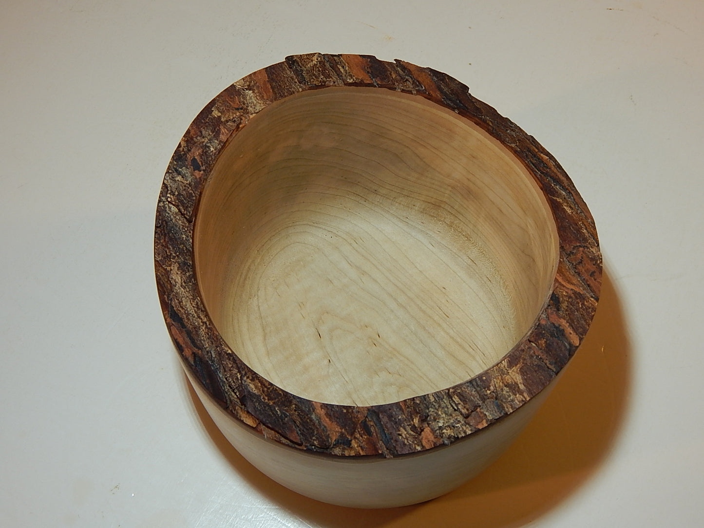 Maple Wood Bowl, Live Bark Edge, Handmade, Artisan Crafted