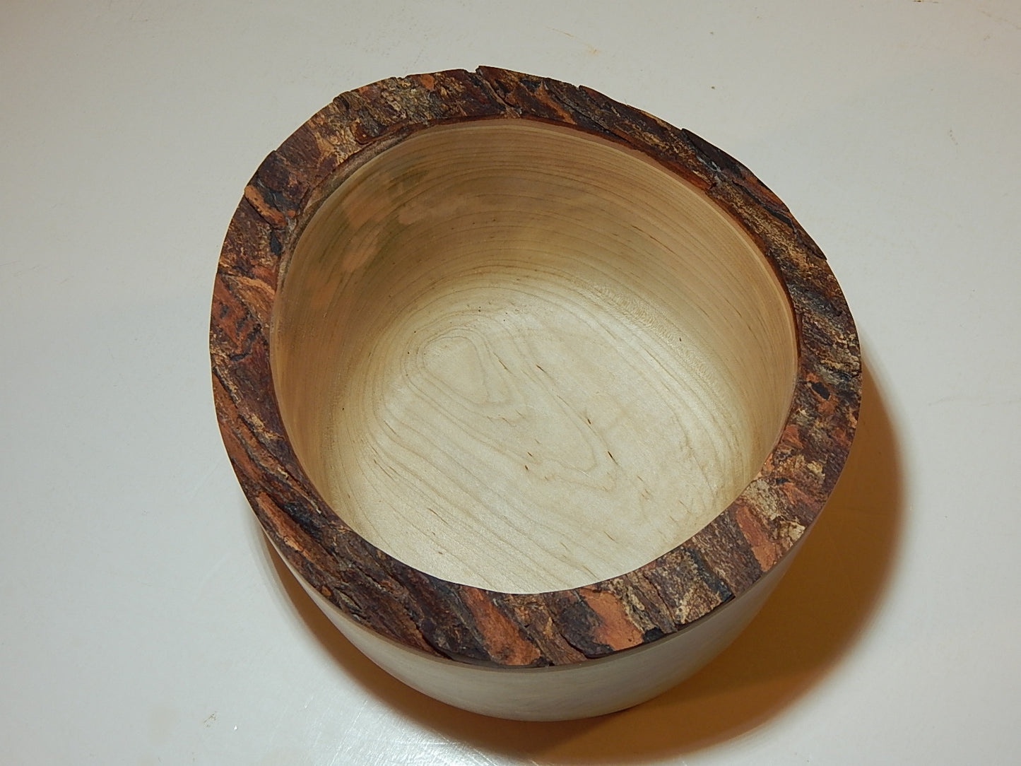 Maple Wood Bowl, Live Bark Edge, Handmade, Artisan Crafted