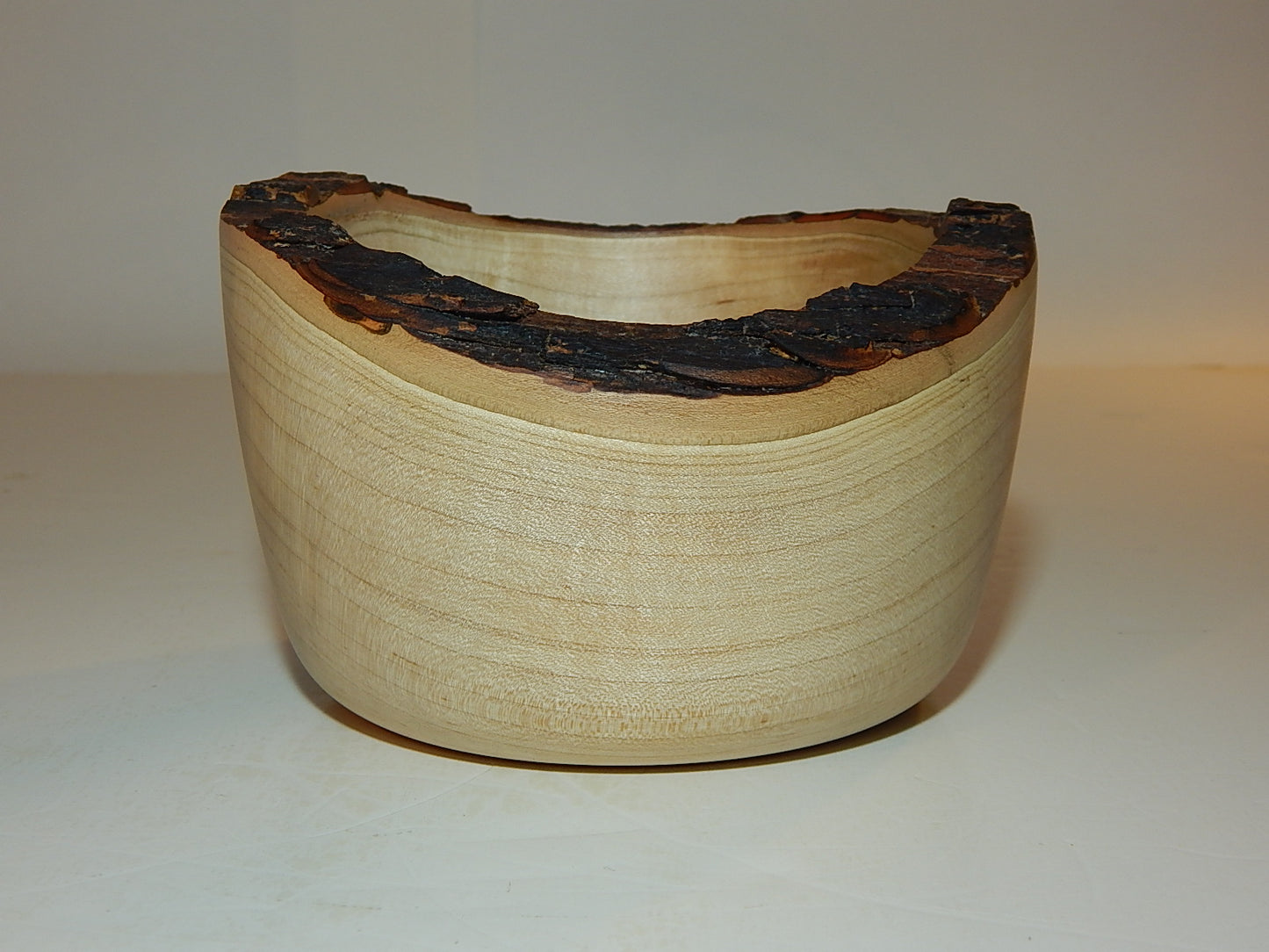 Maple Wood Bowl, Live Bark Edge, Handmade, Artisan Crafted