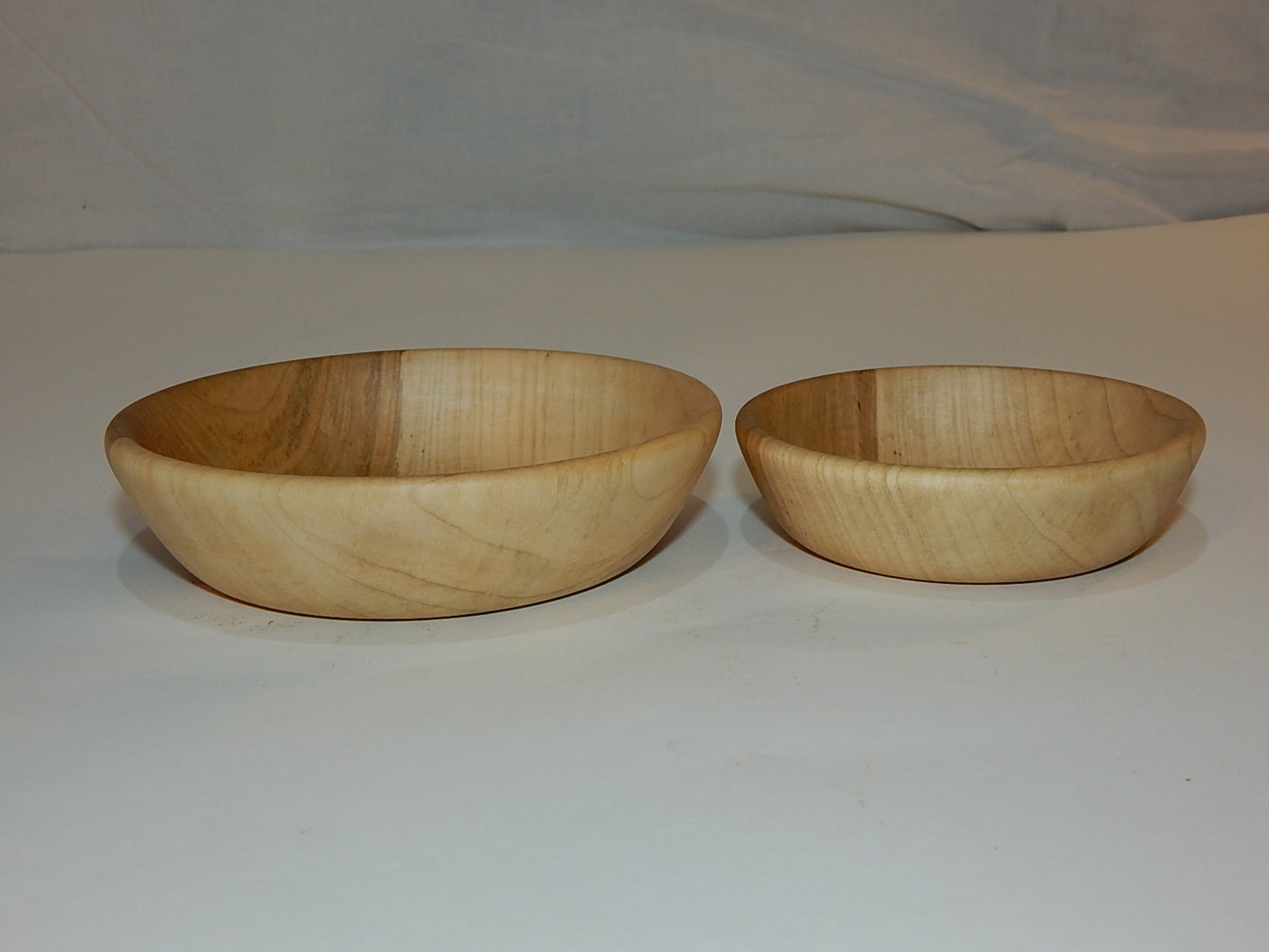 Two Maple Bowl Set, Handmade Lathe Turned, Artisan Crafted