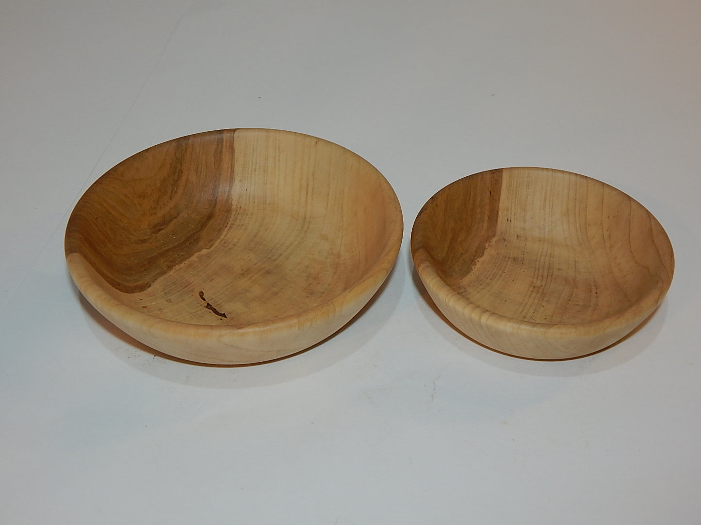 Two Maple Bowl Set, Handmade Lathe Turned, Artisan Crafted