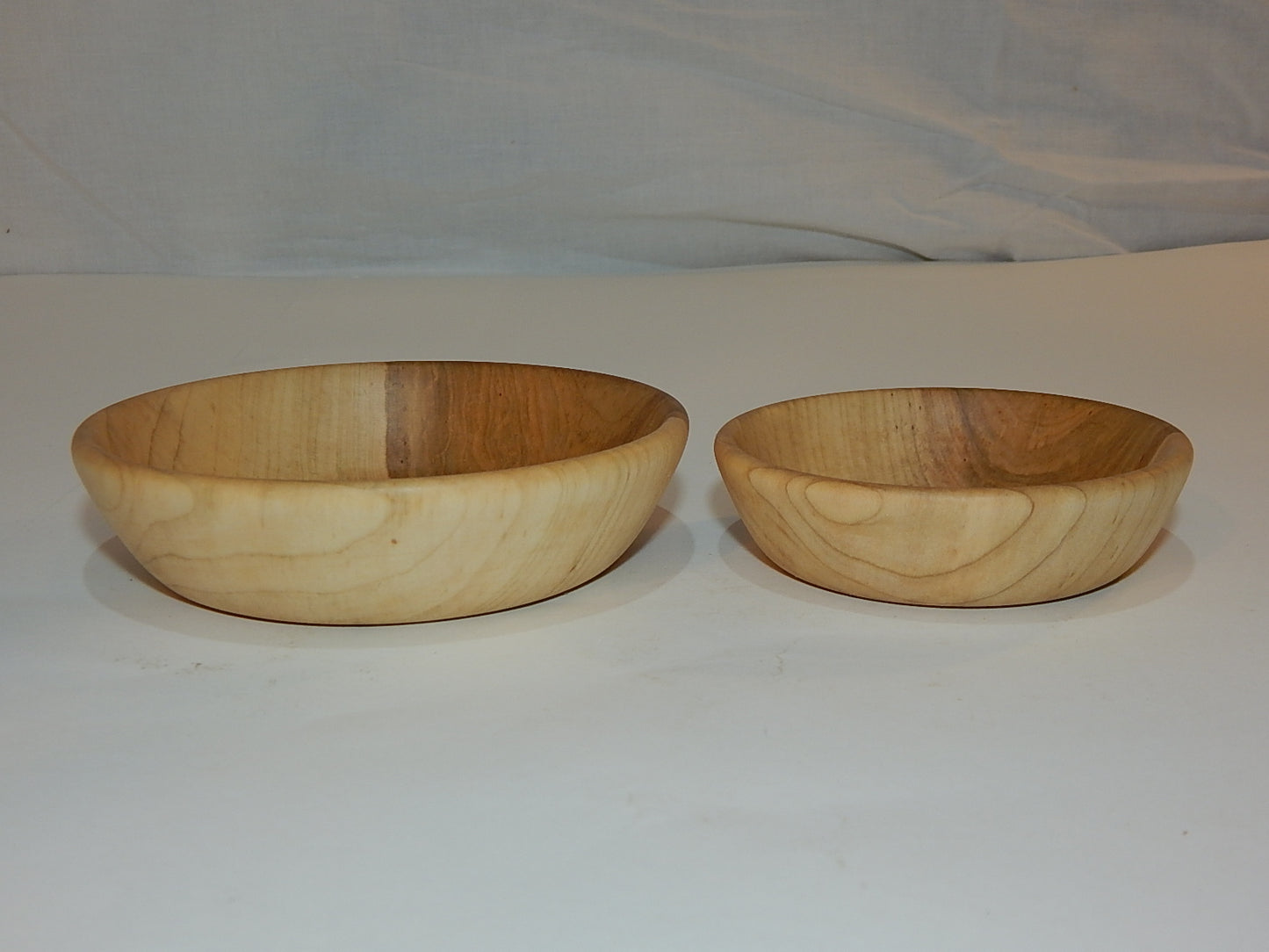 Two Maple Bowl Set, Handmade Lathe Turned, Artisan Crafted