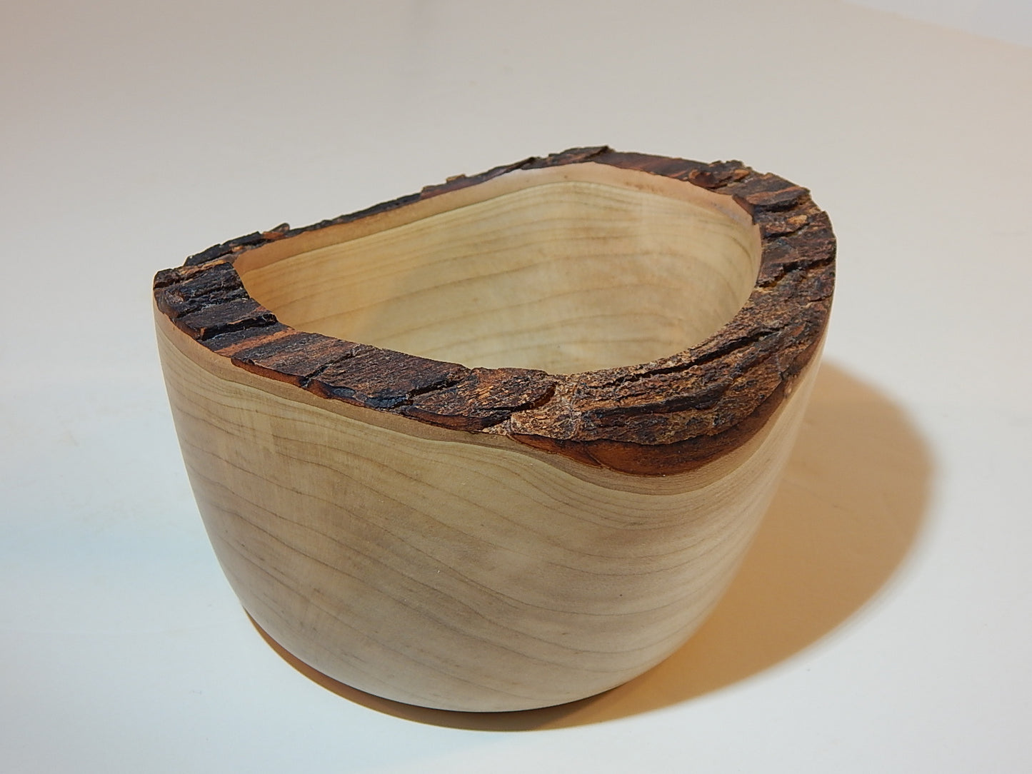 Maple Wood Bowl, Live Bark Edge, Handmade, Artisan Crafted