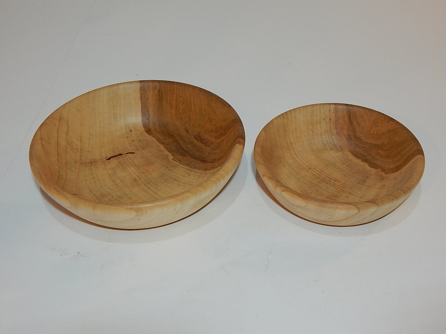 Two Maple Bowl Set, Handmade Lathe Turned, Artisan Crafted