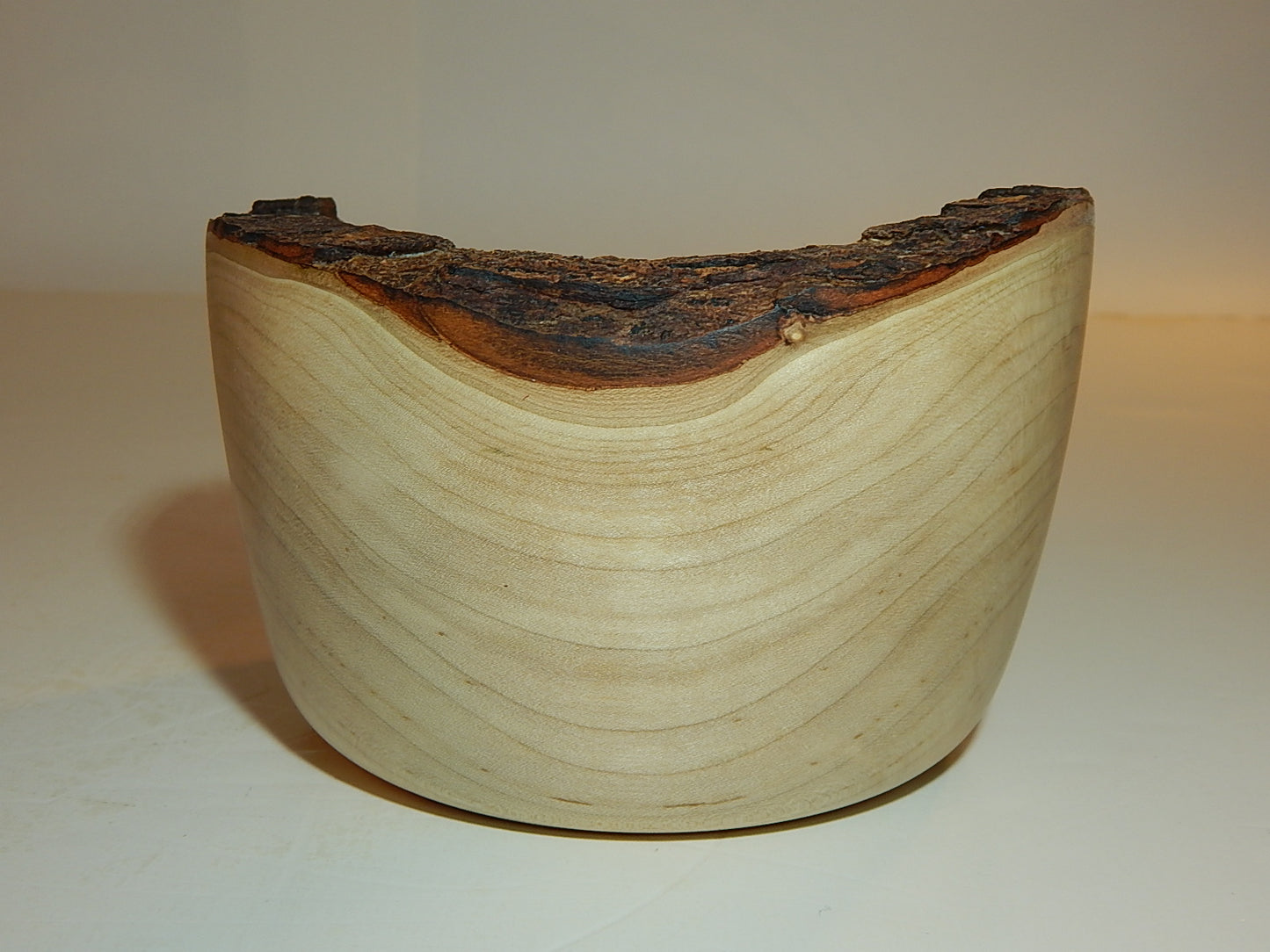 Maple Wood Bowl, Live Bark Edge, Handmade, Artisan Crafted