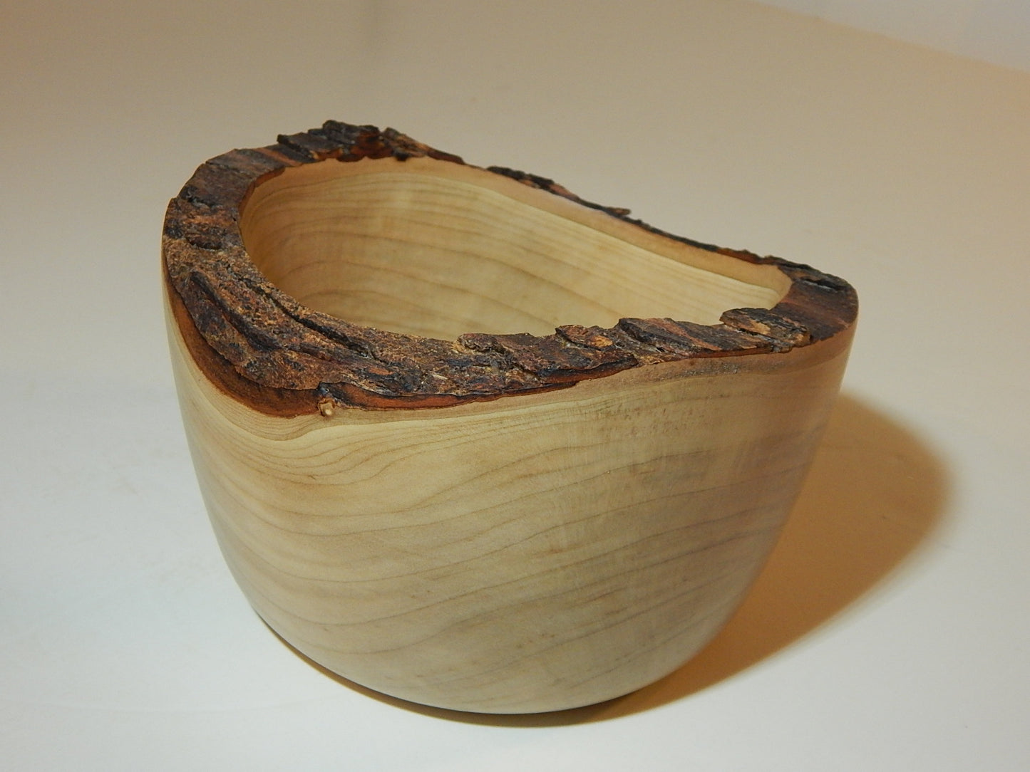 Maple Wood Bowl, Live Bark Edge, Handmade, Artisan Crafted