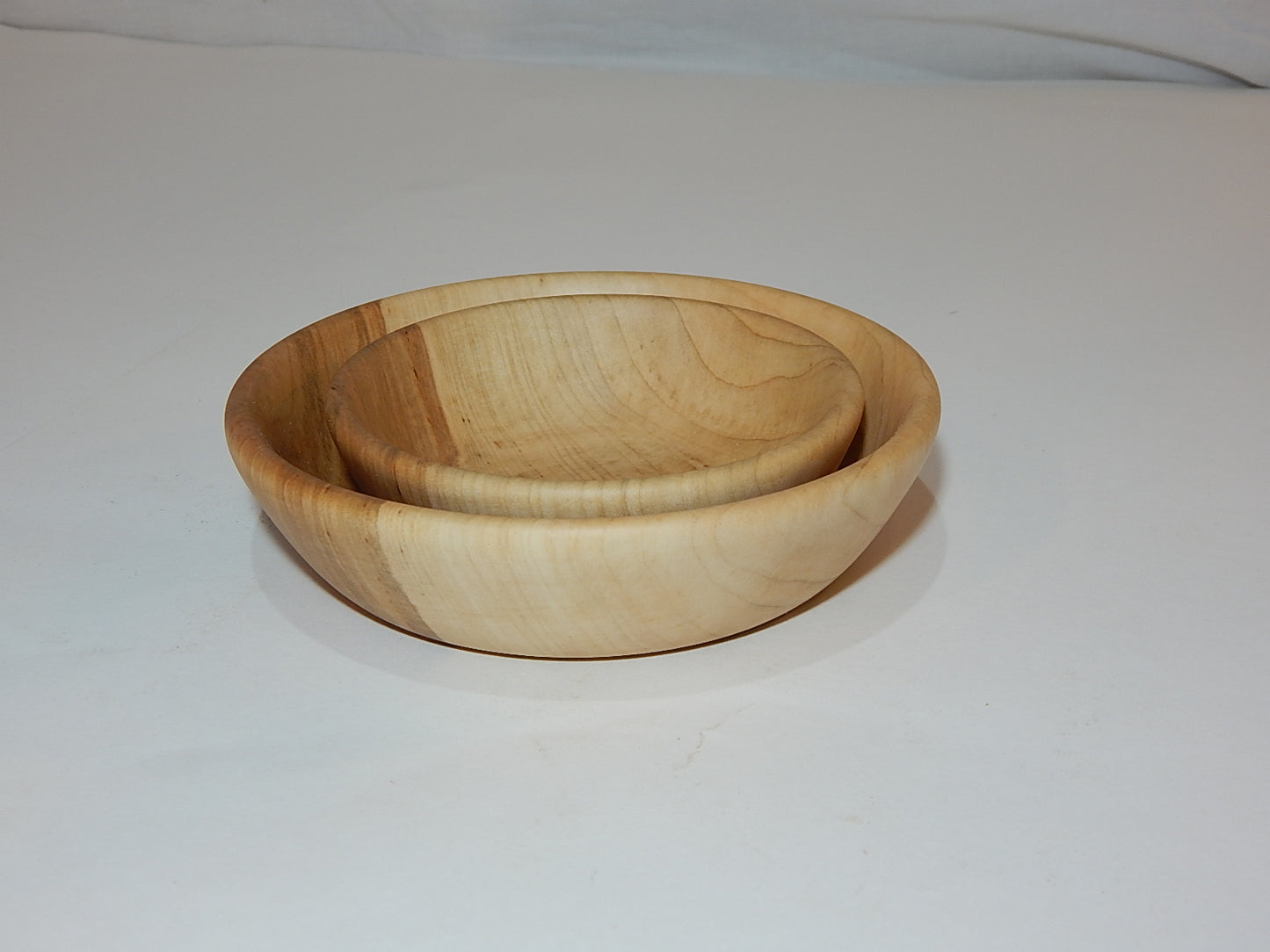 Two Maple Bowl Set, Handmade Lathe Turned, Artisan Crafted