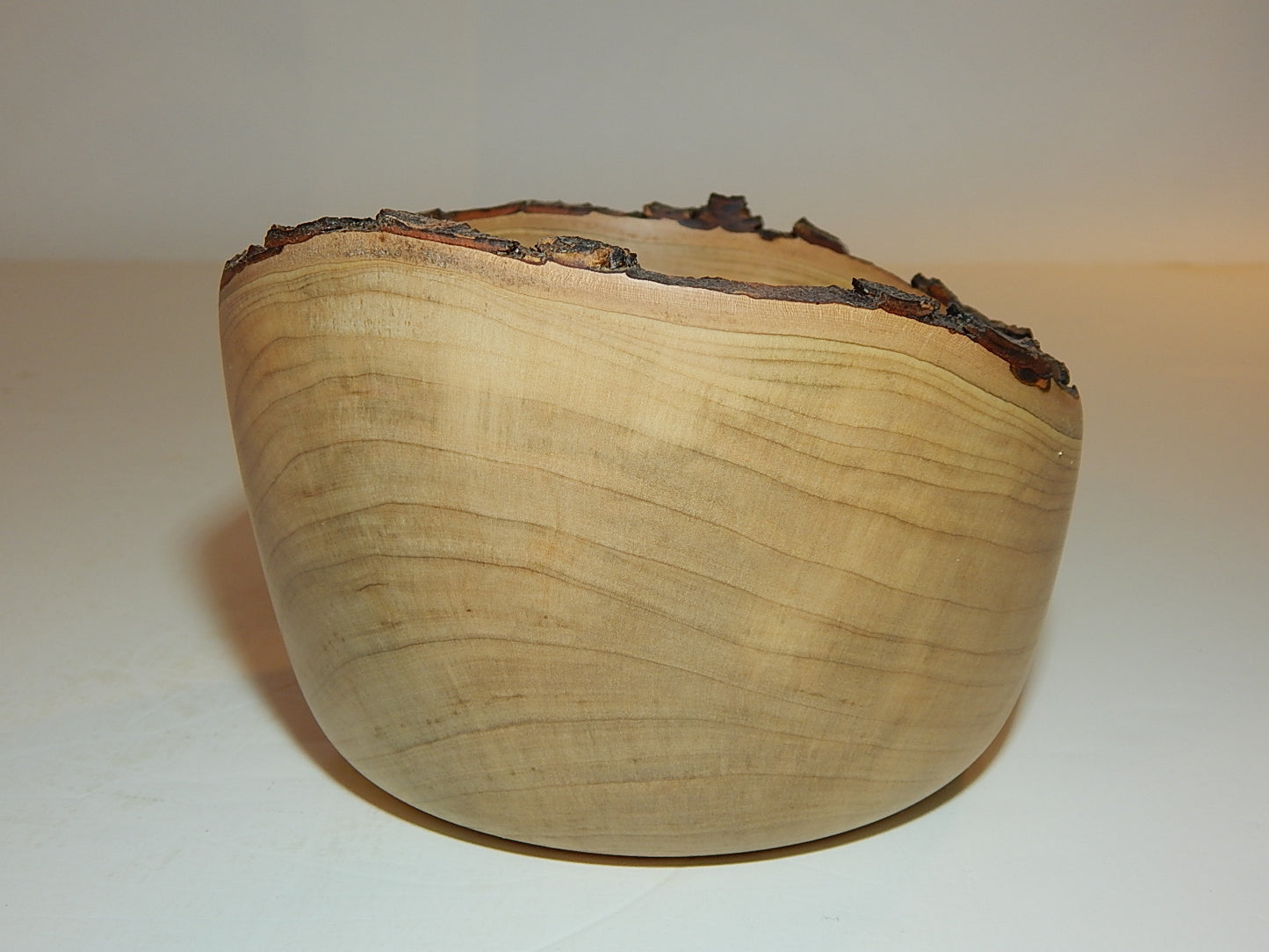 Maple Wood Bowl, Live Bark Edge, Handmade, Artisan Crafted