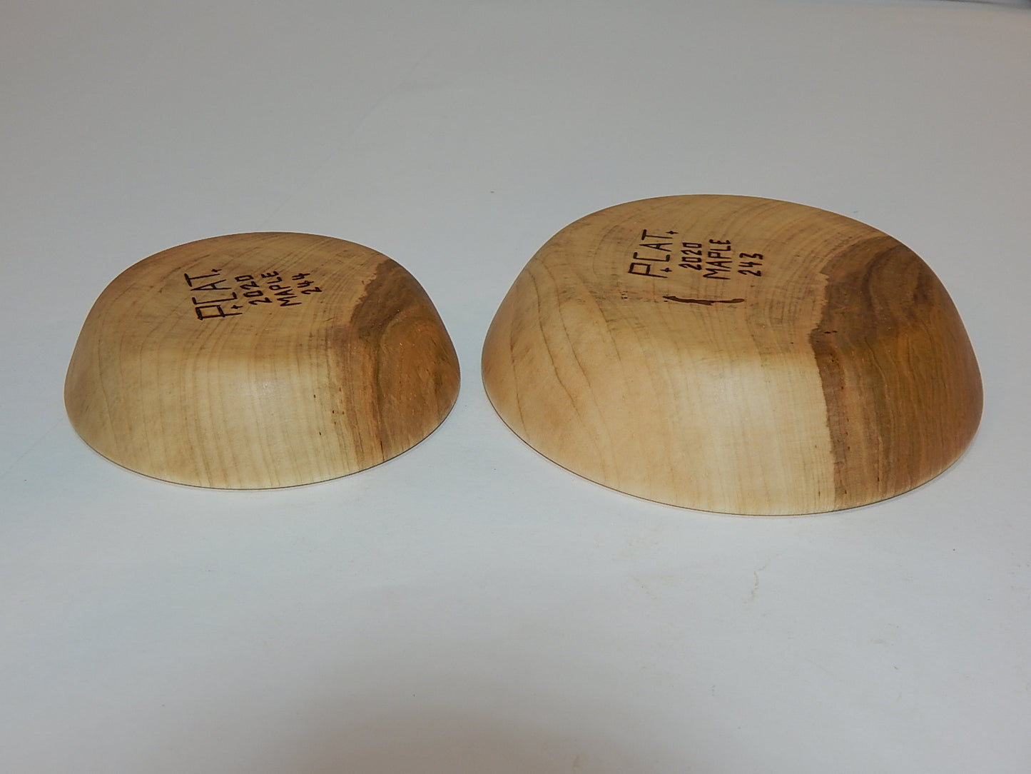 Two Maple Bowl Set, Handmade Lathe Turned, Artisan Crafted