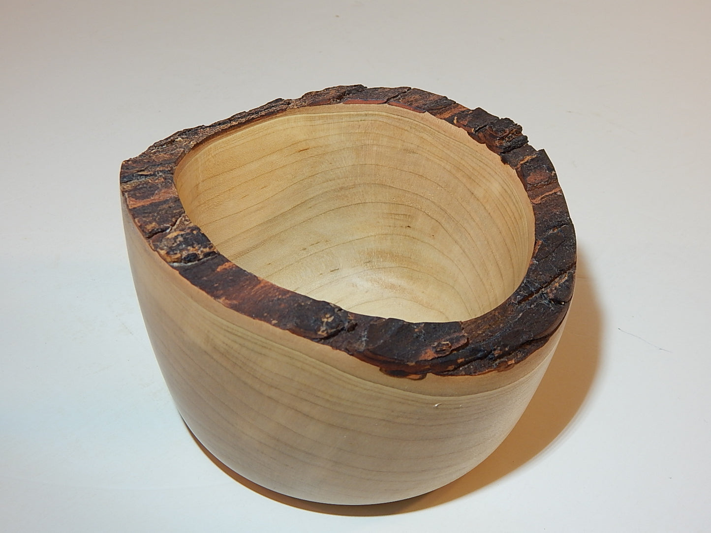 Maple Wood Bowl, Live Bark Edge, Handmade, Artisan Crafted