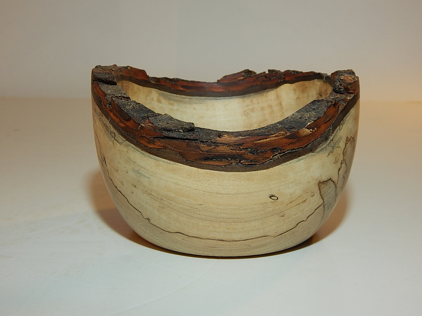 Maple Wood Bowl, Live Bark Edge, Handmade, Artisan Crafted