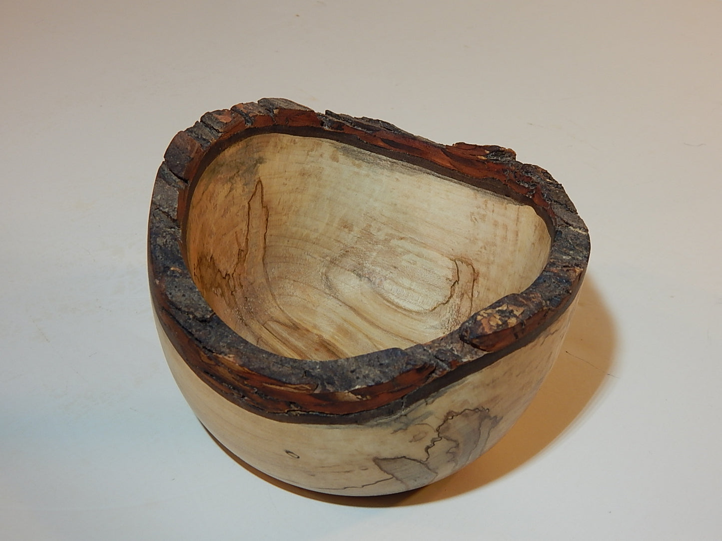 Maple Wood Bowl, Live Bark Edge, Handmade, Artisan Crafted