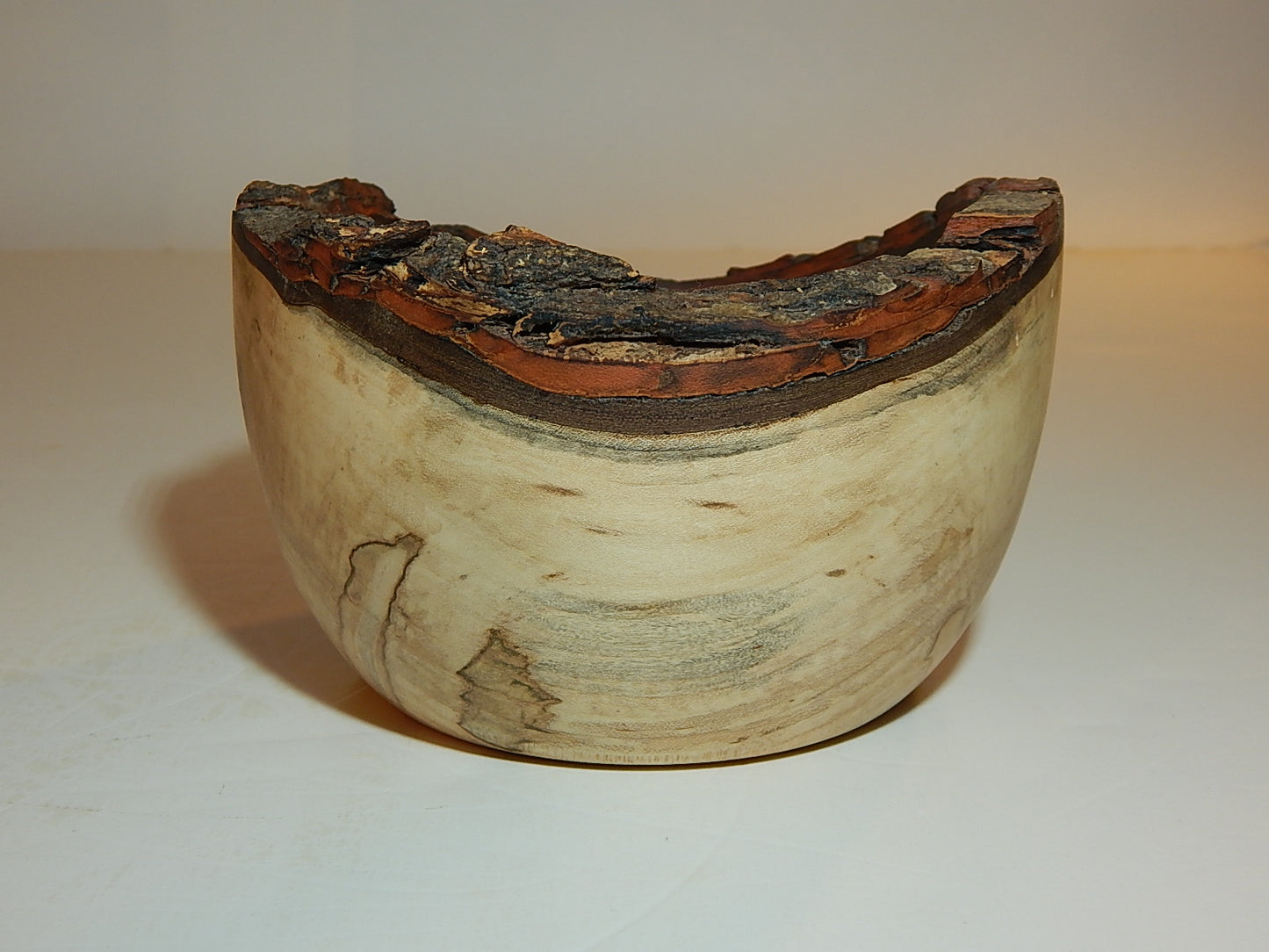 Maple Wood Bowl, Live Bark Edge, Handmade, Artisan Crafted